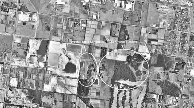 Aerial photo of Westall area near UFO sighting