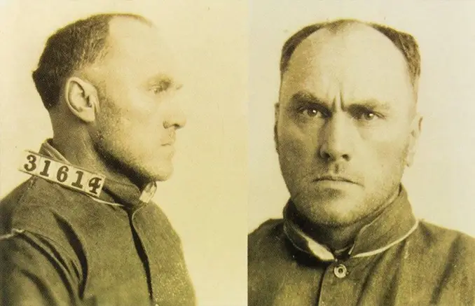 Side-by-side photo of Carl Panzram