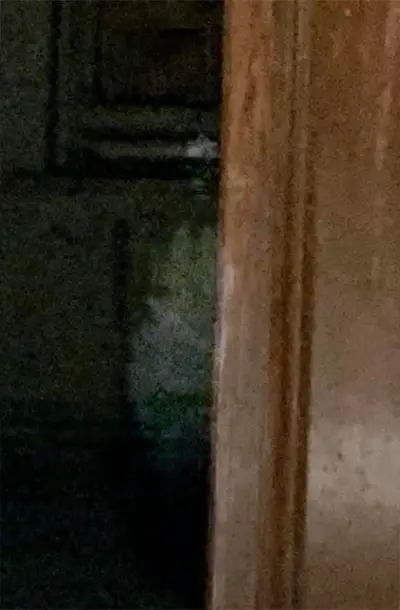 Ghost face in abandoned RAF building Manby hall