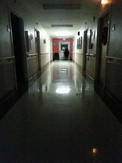 Photo of alleged reaper in hospital hall