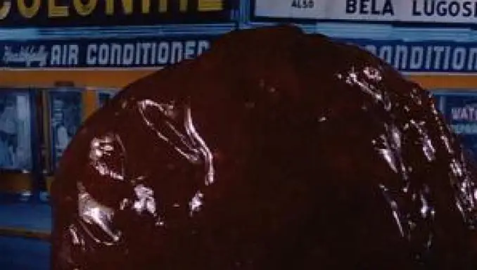 A still from the movie The Blob, a movie inspired by real events