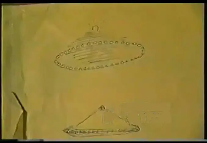 A sketch by John Lennon depicting his UFO sighting in New York.