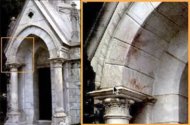 The Bleeding marble of St Luke's mausoleum.