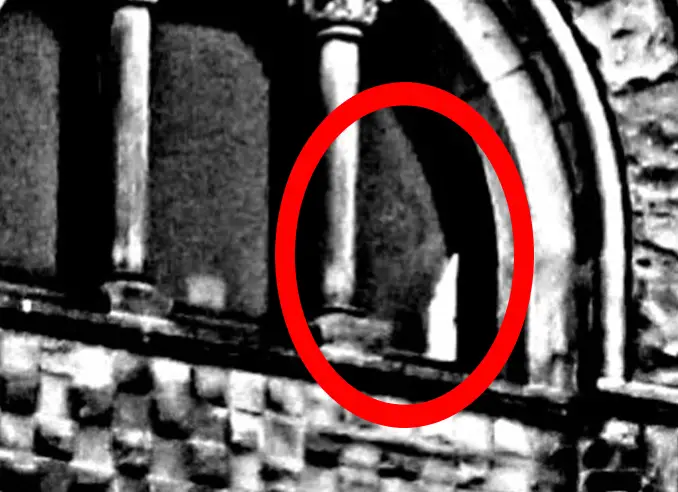 Close up of the ghost at Bay City Hall in Michigan.