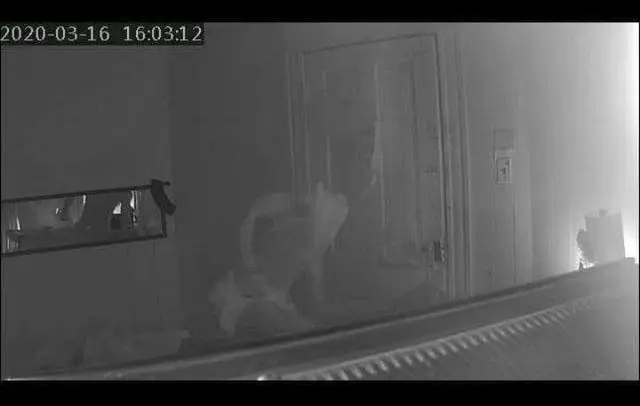 Scary headless entity caught on security camera. 