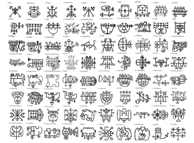 Symbols featured in the Lesser Key of Solomon