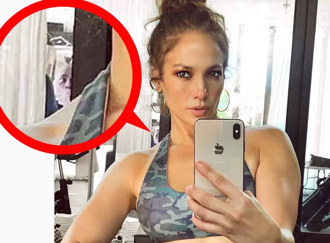 Jennifer Lopez's photo reveals mysterious masked man.