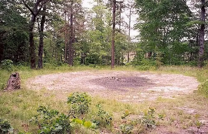 The Devil's Tramping Ground. Circle with now vegetation. 