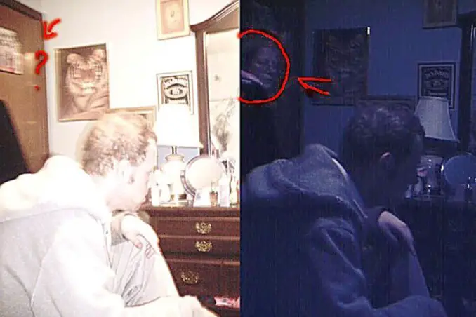 Before and after ghost photo.